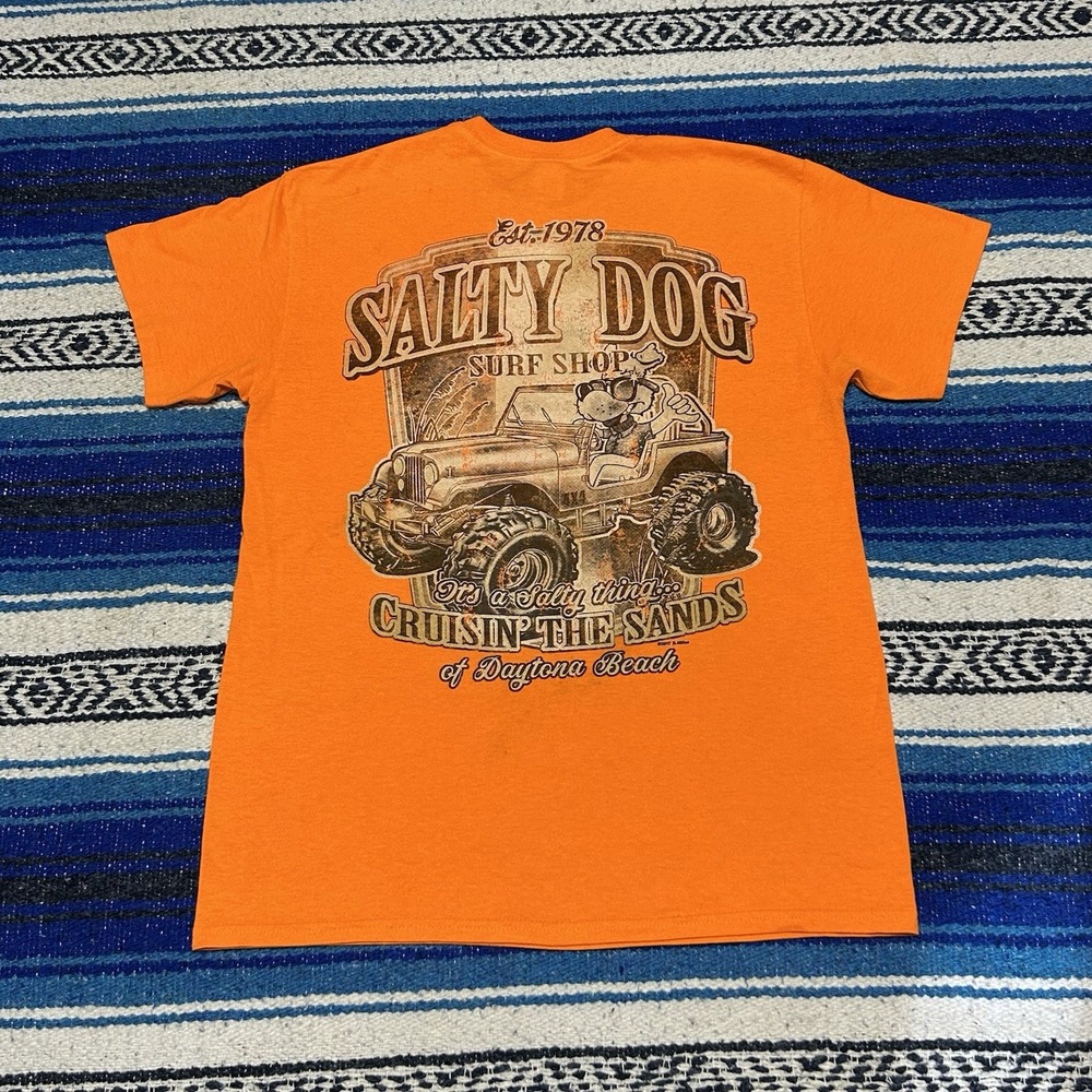 Salty Dog Surf Shop Shirt Mens Medium Daytona Beach Skate Y2K Vintage Style